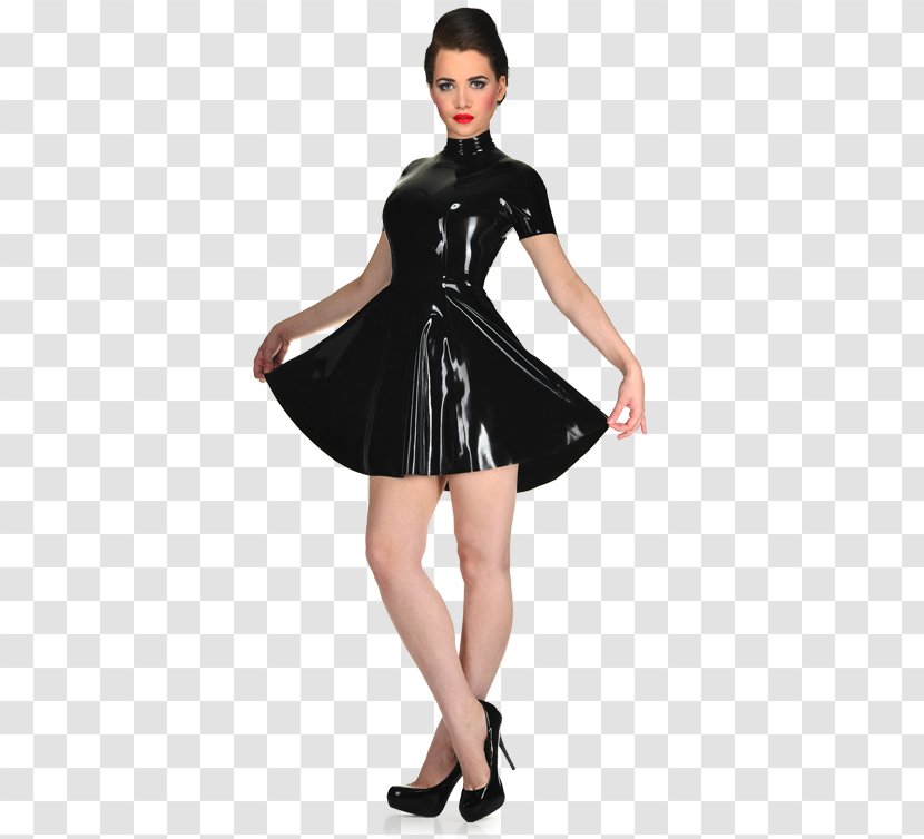Little Black Dress Clothing Woman Latex - Frame - Ladies Short Transparent PNG