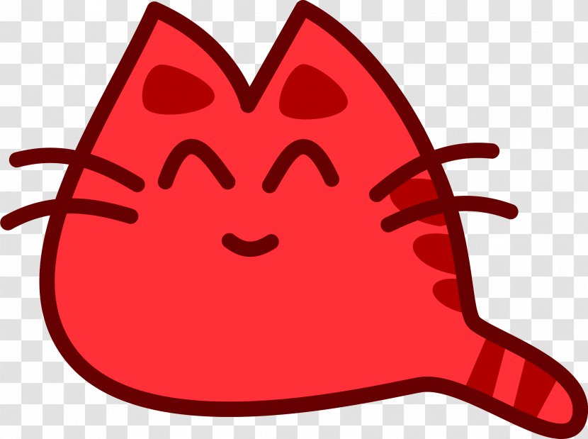 Cat Kitten Clip Art - Fictional Character - Red Smile Cliparts Transparent PNG