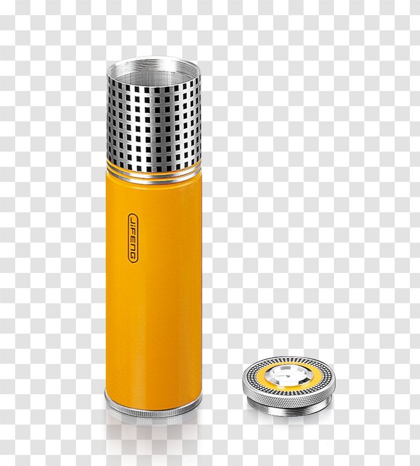 Product Design Cylinder - Yellow - Cigar Ashtrays Transparent PNG