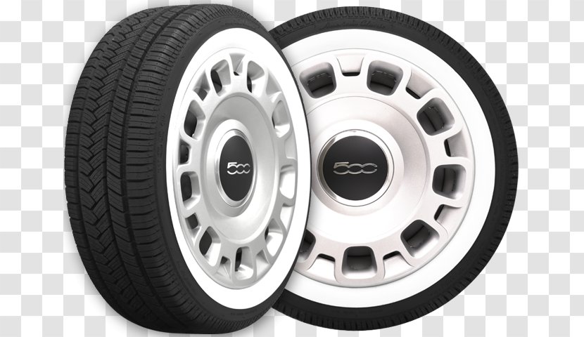 Hubcap Fiat 500 Car Tire - Whitewall Transparent PNG