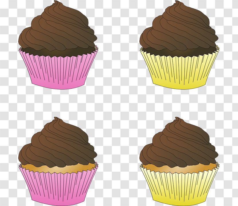 Cupcake Frosting & Icing Muffin Ganache Chocolate Cake Transparent PNG