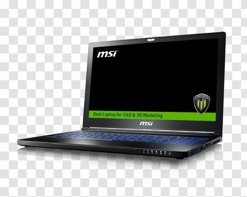 Laptop Kaby Lake Intel Core I7 MSI Solid-state Drive - Personal Computer Transparent PNG