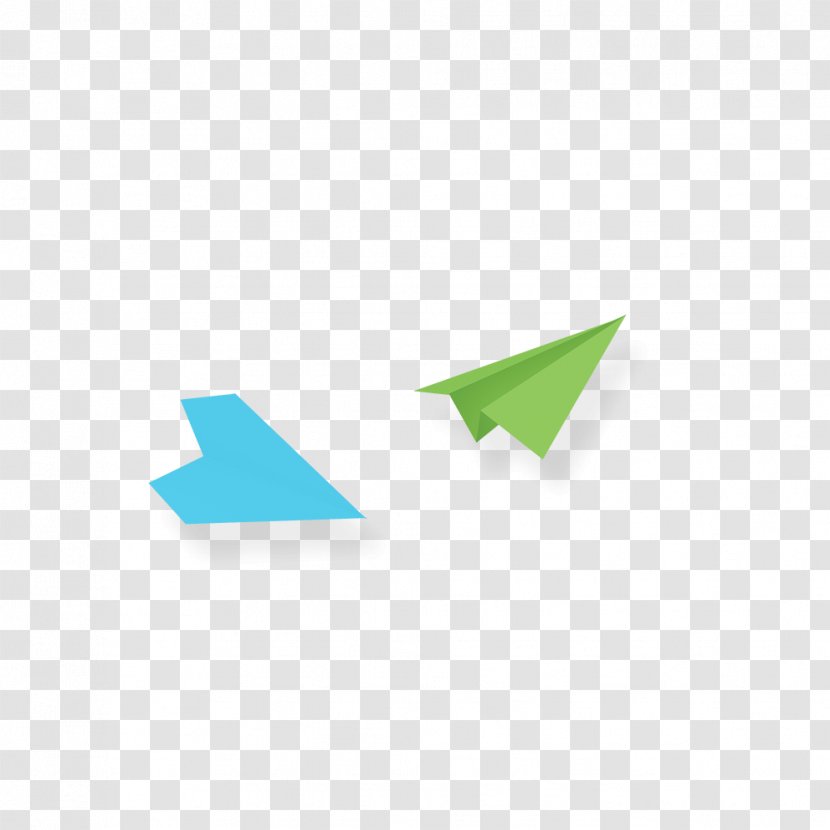 Paper Plane Airplane - Green - Cartoon Transparent PNG