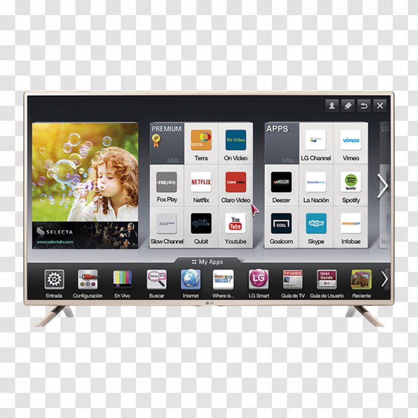 Smart TV LED-backlit LCD LG LF5850 1080p - Tv Transparent PNG