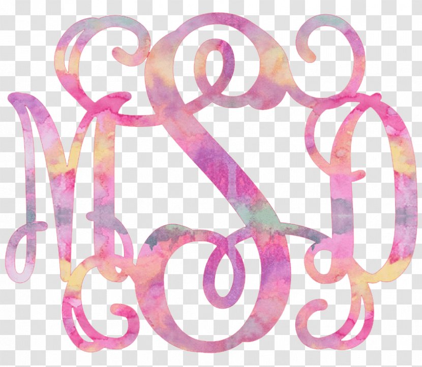 Monogram Initial Paper Etsy Font - Svg - Watercolor Purple Transparent PNG