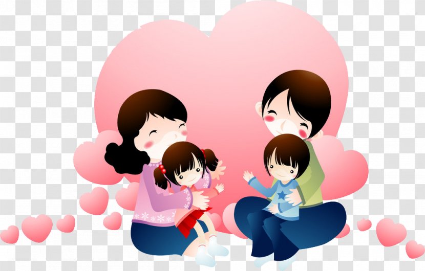 Family Happiness Child - Flower - Cartoon Happy Transparent PNG