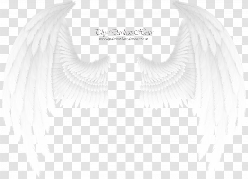 Shoulder Sleeve Joint White - Black And - Wings Angel Transparent PNG