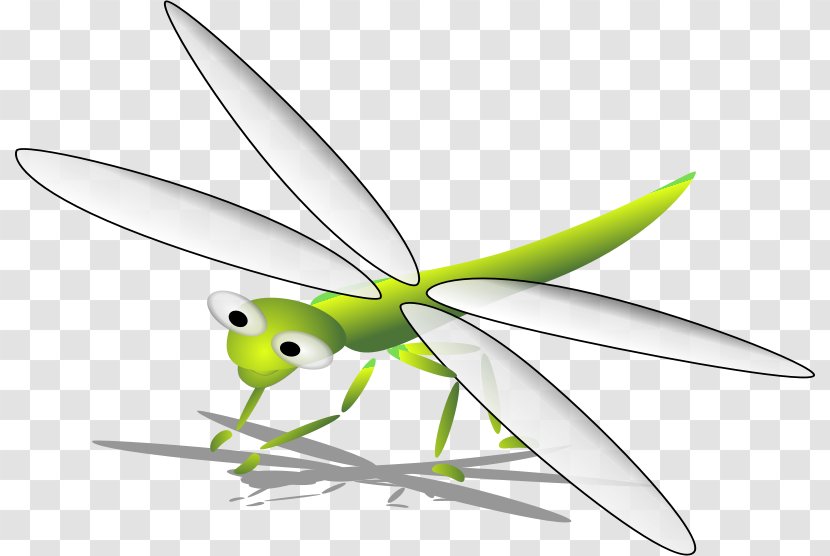 Download Clip Art - Openoffice Draw - Green Cartoon Dragonfly Lying On The Ground Transparent PNG