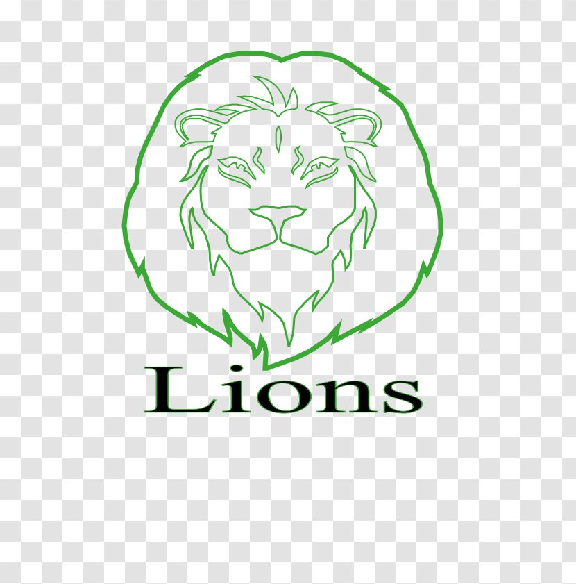 Logo Line Art Green Brand Clip - Lion Illustrator Transparent PNG