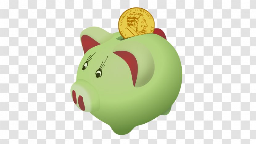 Piggy Bank Saving Clip Art - Personal Finance - Green Transparent PNG