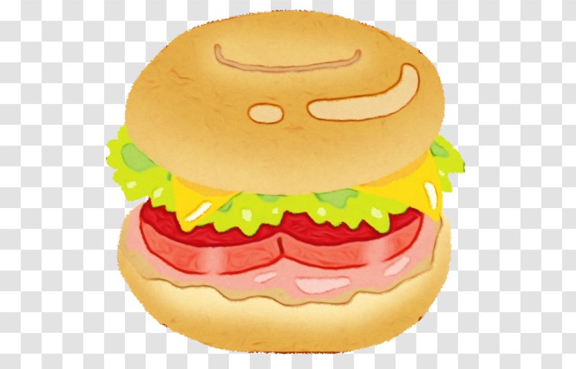 Junk Food Cartoon - Veggie Burger - Sandwich American Transparent PNG