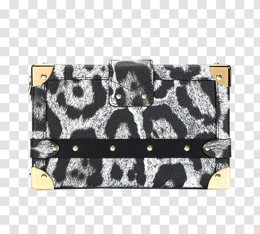 Handbag Louis Vuitton Leather Used Good Trunk - Luxury Goods - Ms. Bag On The Back Of Black And Gray Leopard Transparent PNG