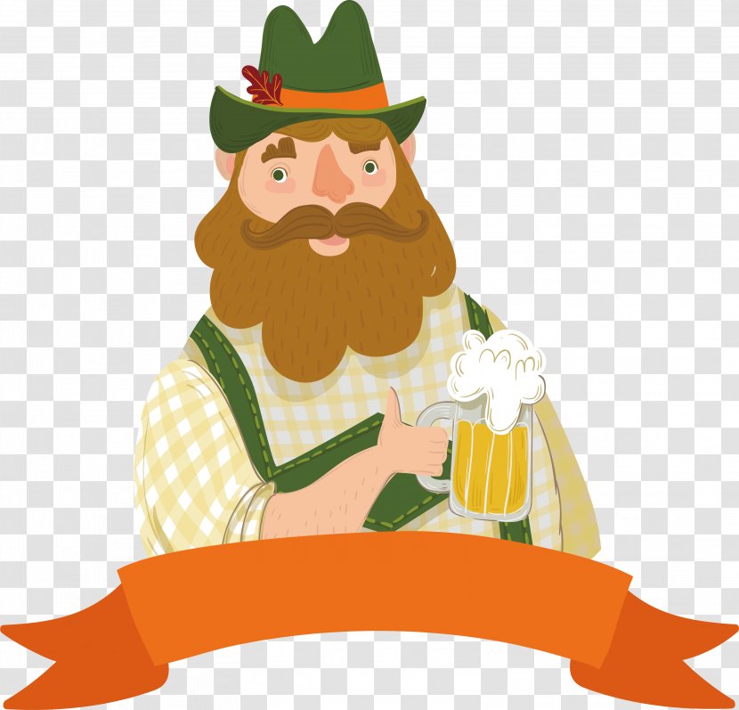 Beer Oktoberfest Illustration - Uncle Who Drinks Transparent PNG