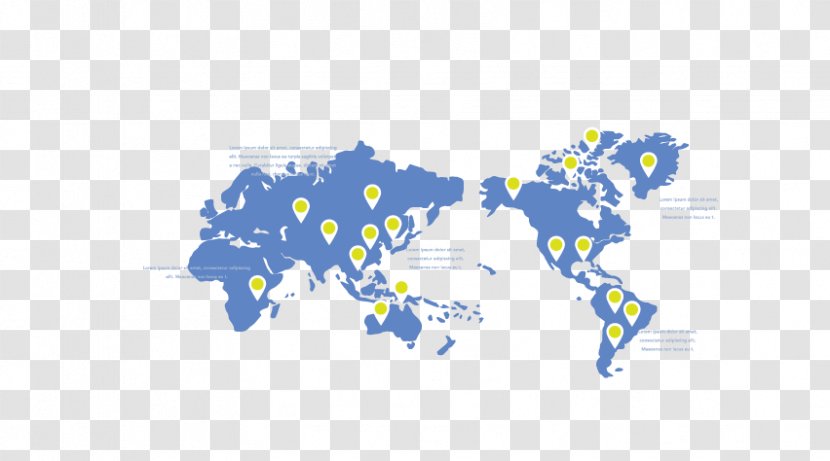 WORLD Christchurch World Map - Blue Transparent PNG