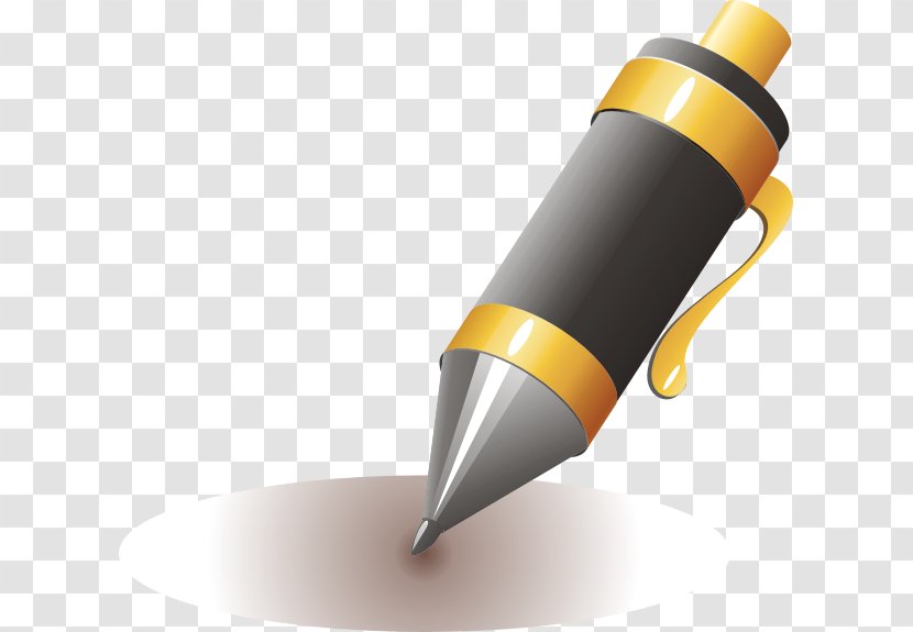 Ballpoint Pen Stationery Black - And Yellow Transparent PNG