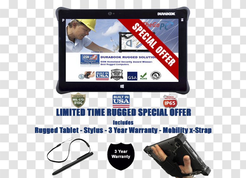Rugged Computer Multimedia Display Advertising - Discount Time Transparent PNG