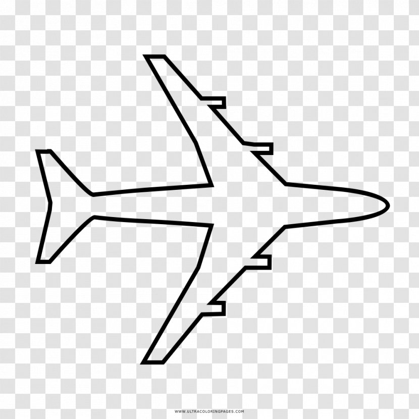 Airplane Drawing Air Transportation Coloring Book - Industry Transparent PNG