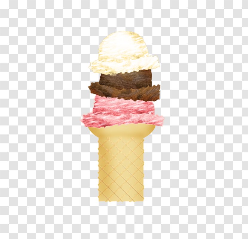 Neapolitan Ice Cream Cone ForgetMeNot - Colorful Transparent PNG