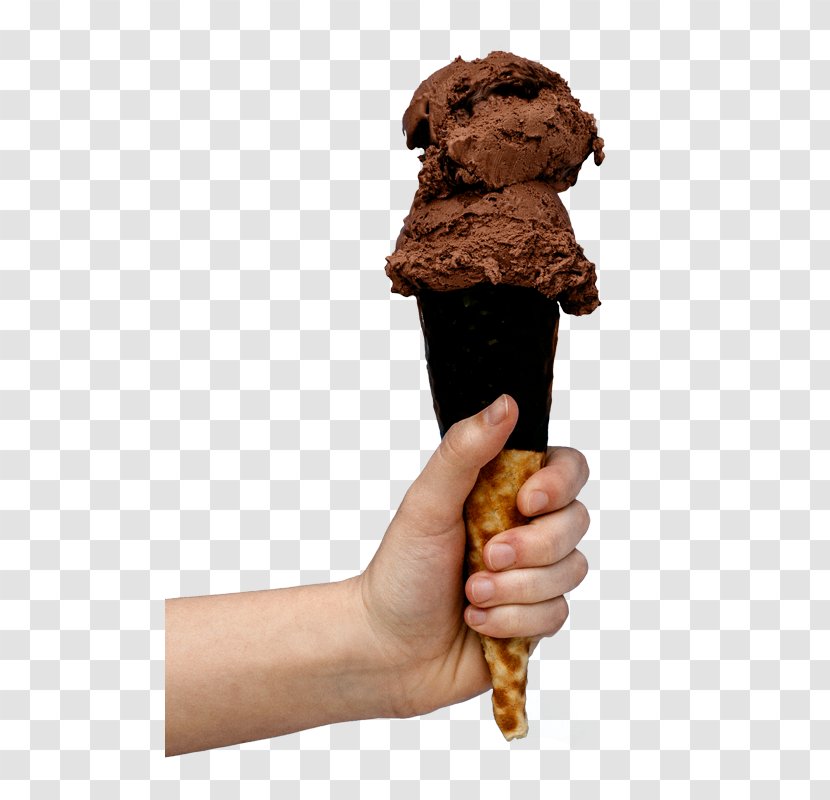 Chocolate Ice Cream Gelato Cones - Vanilla Transparent PNG