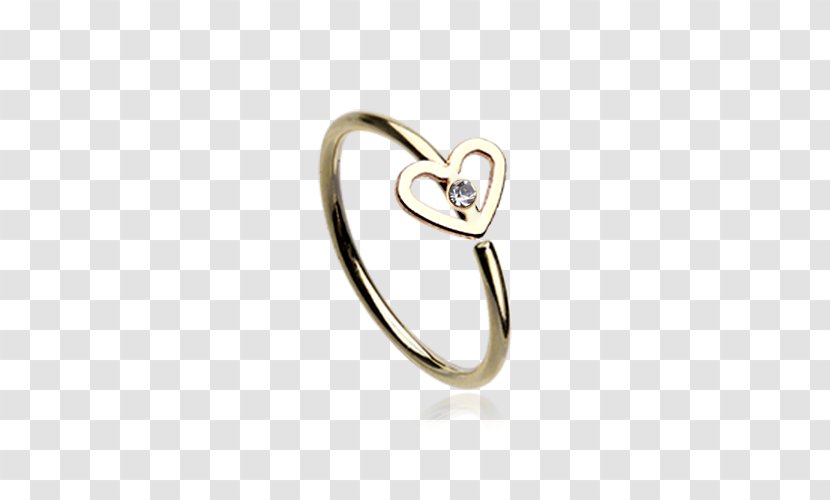 Silver Wedding Ring Body Jewellery - Jewelry Design - Nose Piercing Transparent PNG