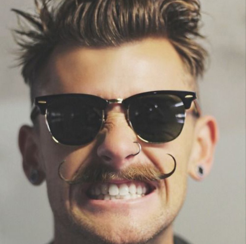 Movember Handlebar Moustache Hairstyle Beard - Eyewear - And Transparent PNG