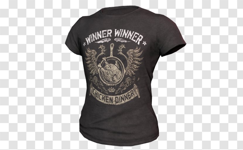 T-shirt PlayerUnknown's Battlegrounds Chicken Clothing - Crew Neck - Winner Dinner Transparent PNG