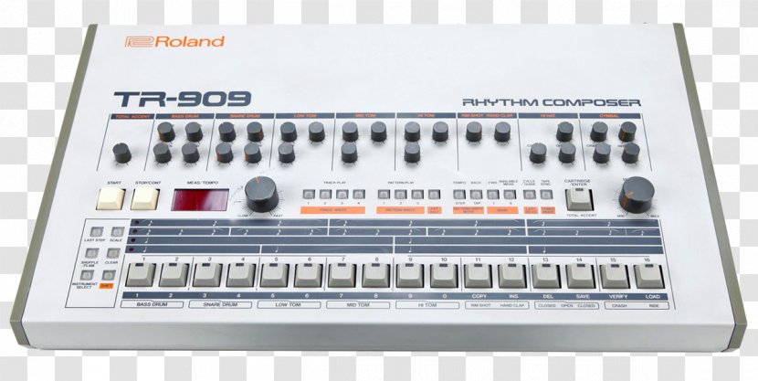 Roland TR-808 TR-505 TR-909 Drum Machine Techno - Beat Transparent PNG
