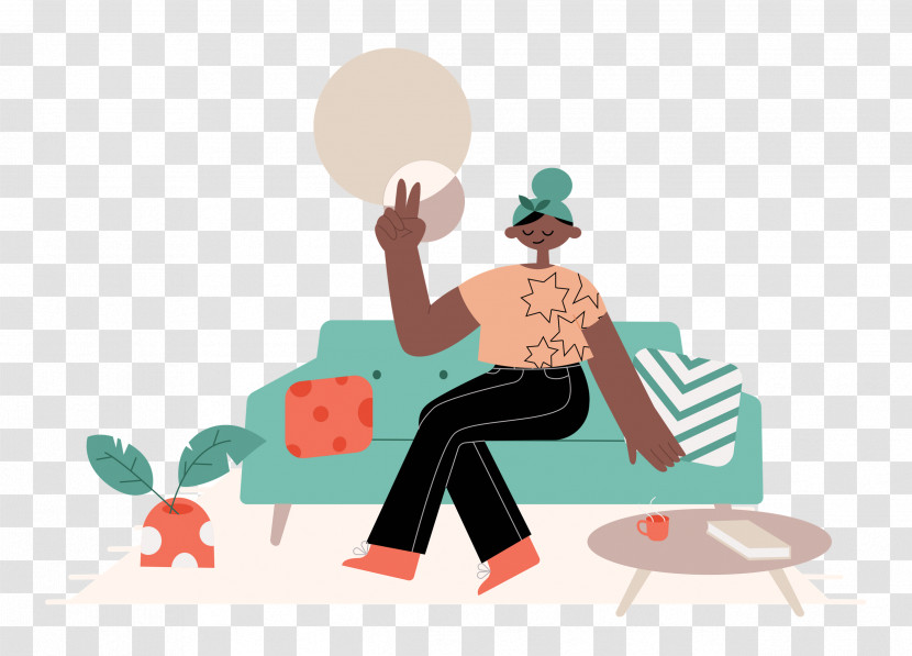 Alone Time At Home Transparent PNG