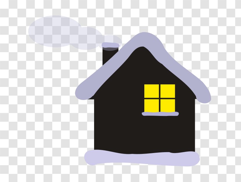 Cottage House Log Cabin Clip Art - Winter - Cliparts Transparent PNG