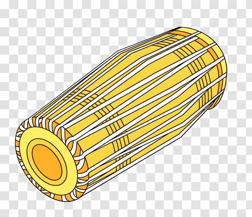 Drum Yellow Membranophone Oil Filter Cylinder - Mridangam Auto Part Transparent PNG