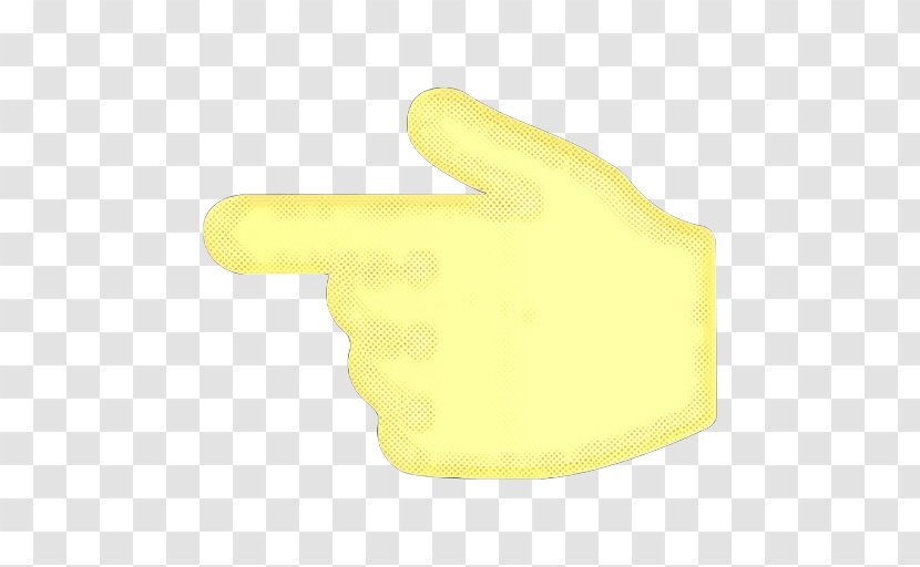 Yellow Finger Hand Thumb Glove - Retro - Gesture Personal Protective Equipment Transparent PNG