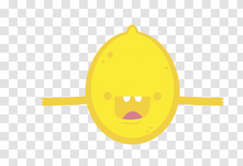 Smiley Yellow Cartoon - Text Messaging - Vector Smiling Fruit Lemon Transparent PNG
