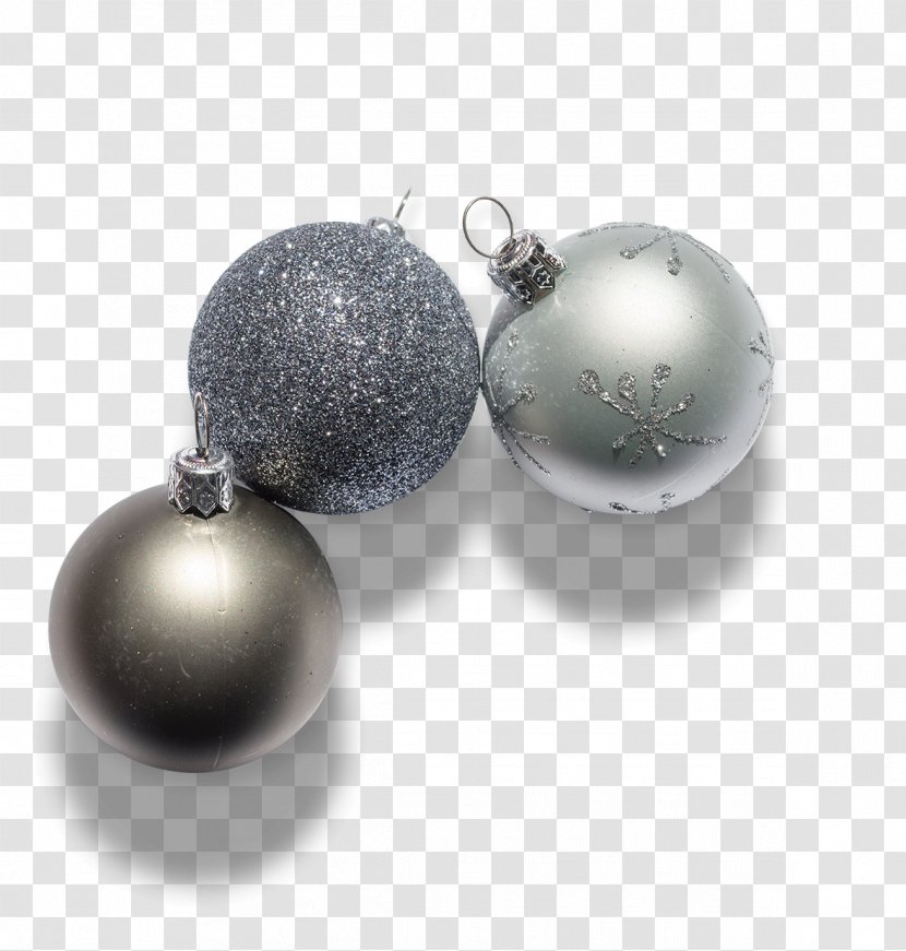 Ball Silver Download - Christmas - Decorations Transparent PNG