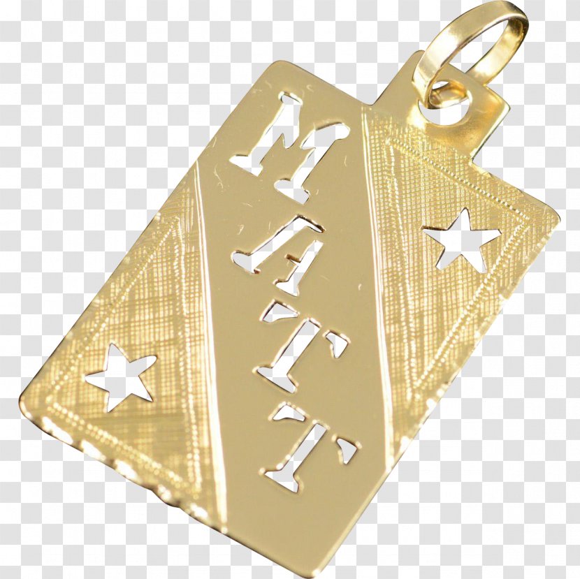 Gold Charms & Pendants Jewellery 01504 Metal - Name Tag Transparent PNG