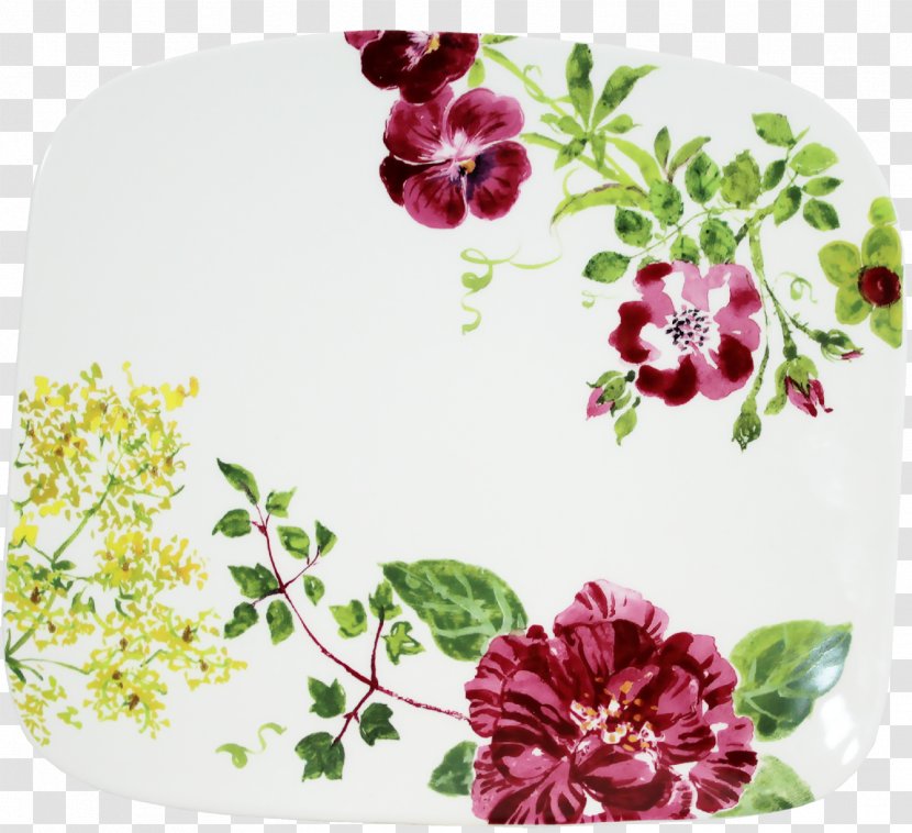 Faïencerie De Gien Faience Gift Floral Design - Plate - Knowhow Transparent PNG