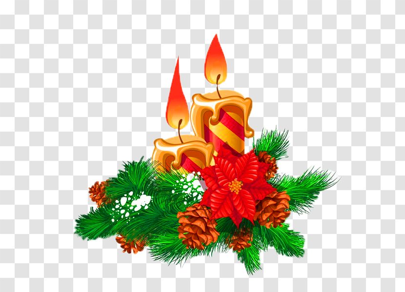 Candle Christmas Clip Art - Yellow Simple Decoration Pattern Transparent PNG
