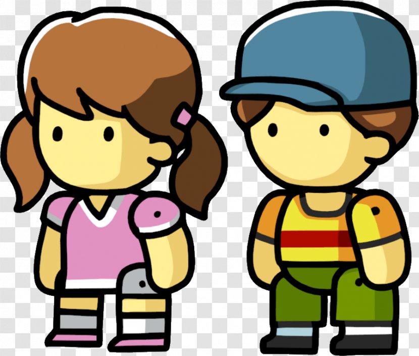 Scribblenauts Remix Child Video Game Wiki - Cartoon - Twins Transparent PNG
