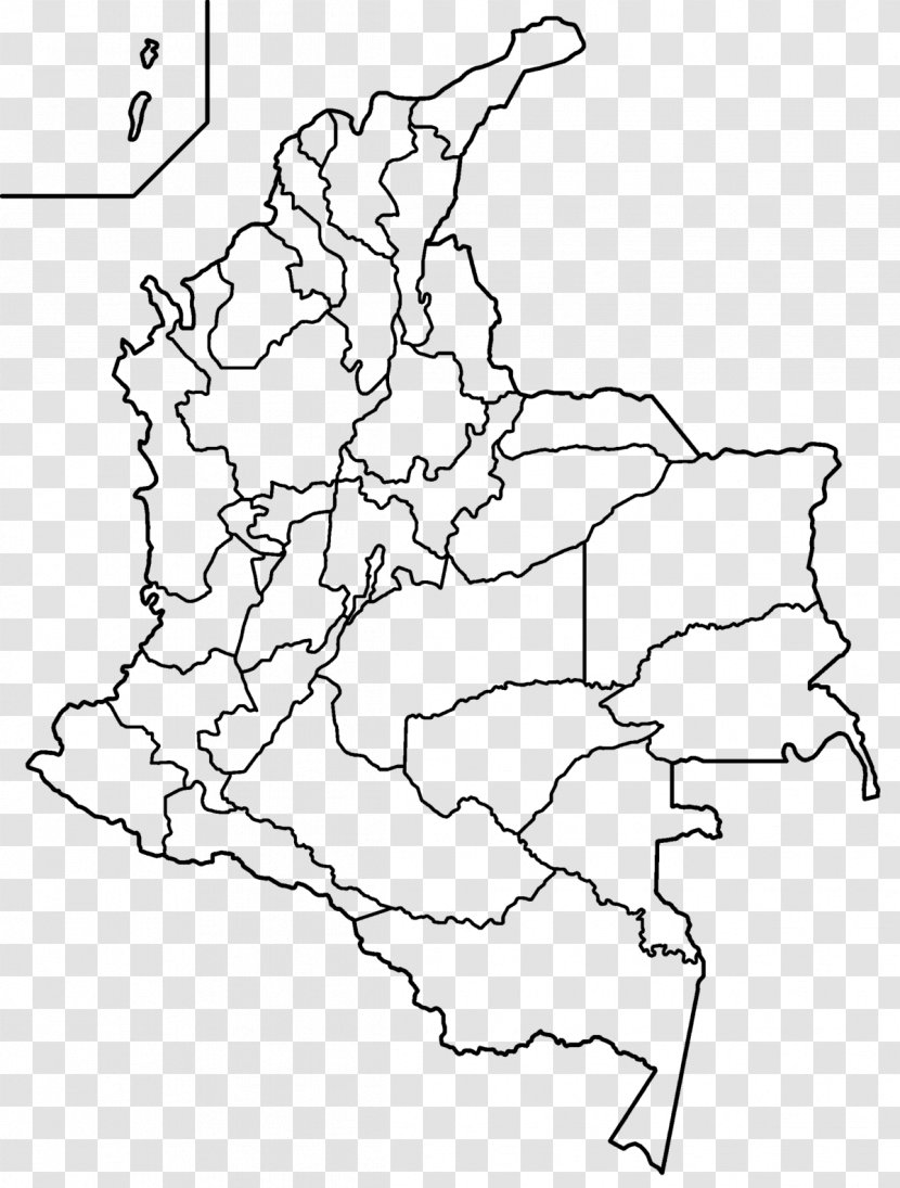 Departments Of Colombia Putumayo Department Boyacá Blank Map - Tree Transparent PNG