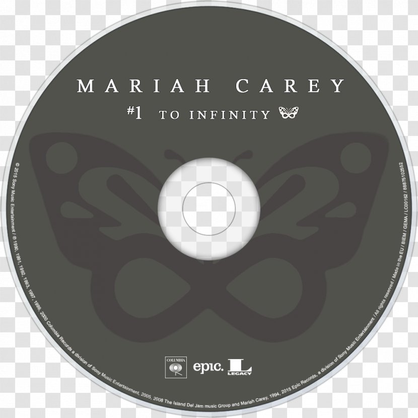 Compact Disc Mariah #1's 1 To Infinity Number 1's - Silhouette - Carey Transparent PNG
