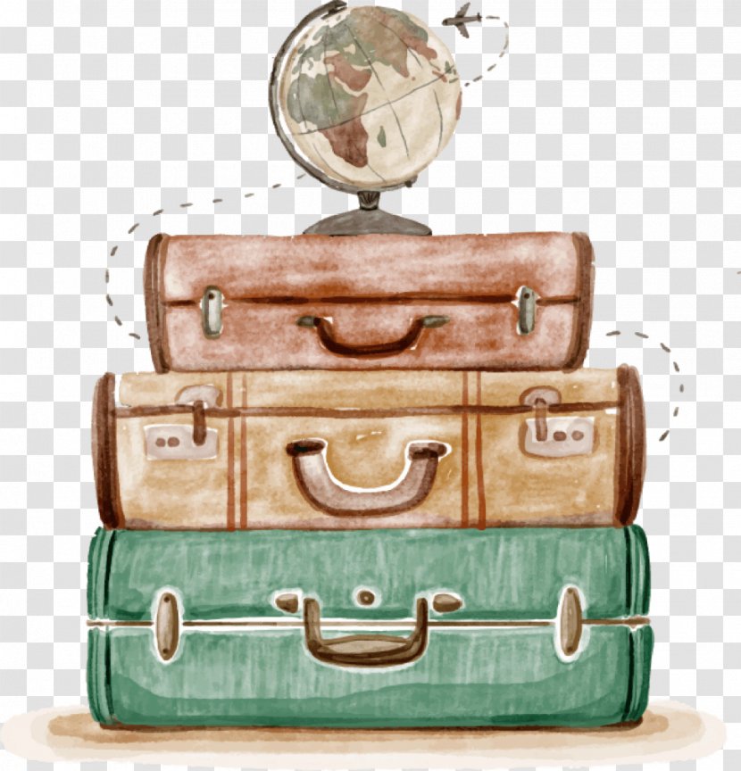 Suitcase Baggage Travel Watercolor Painting Drawing - Art Transparent PNG