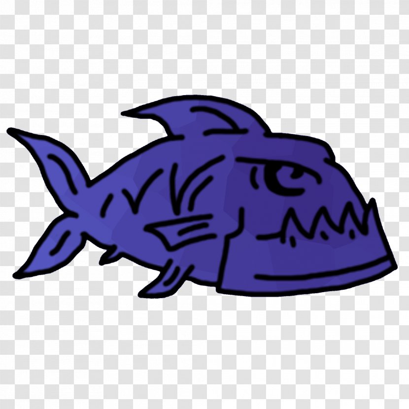 Shark Clip Art Cartoon Purple Headgear - Electric Blue Transparent PNG