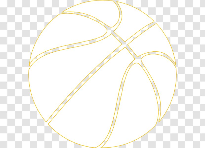 Material Yellow Area - Basketball Outline Transparent PNG
