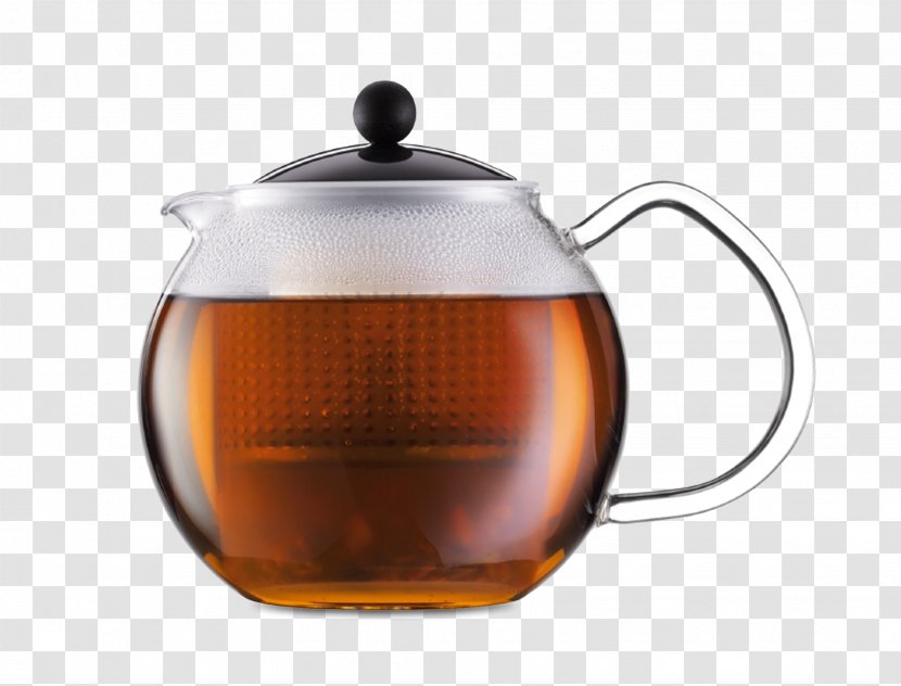 Assam Teapot With Strainer 1L, Black Moka Pot Coffee - Brewed - Tea Transparent PNG