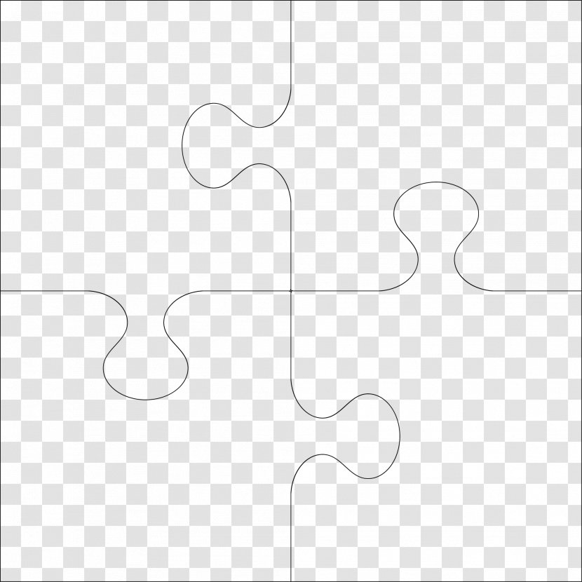 White Pattern - Point - Puzzle Piece Transparent PNG