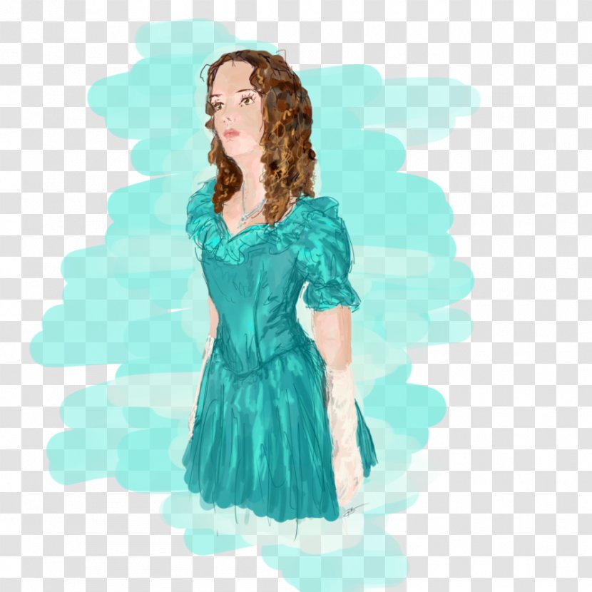 Shoulder Character Sleeve Dress - Cartoon Transparent PNG