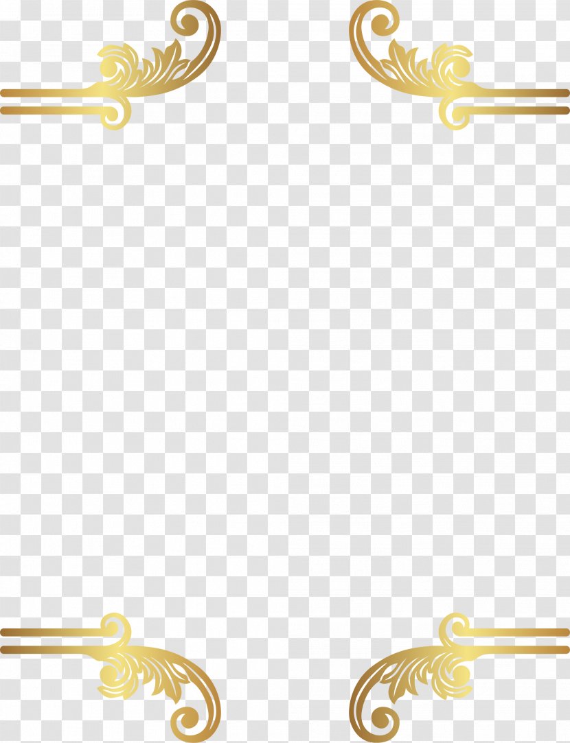 Decorative Arts Clip Art - Information - Gold Borders Transparent PNG