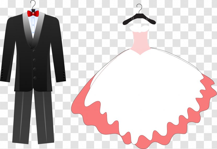 Wedding Dress - Outerwear - Vector Hand-painted Transparent PNG
