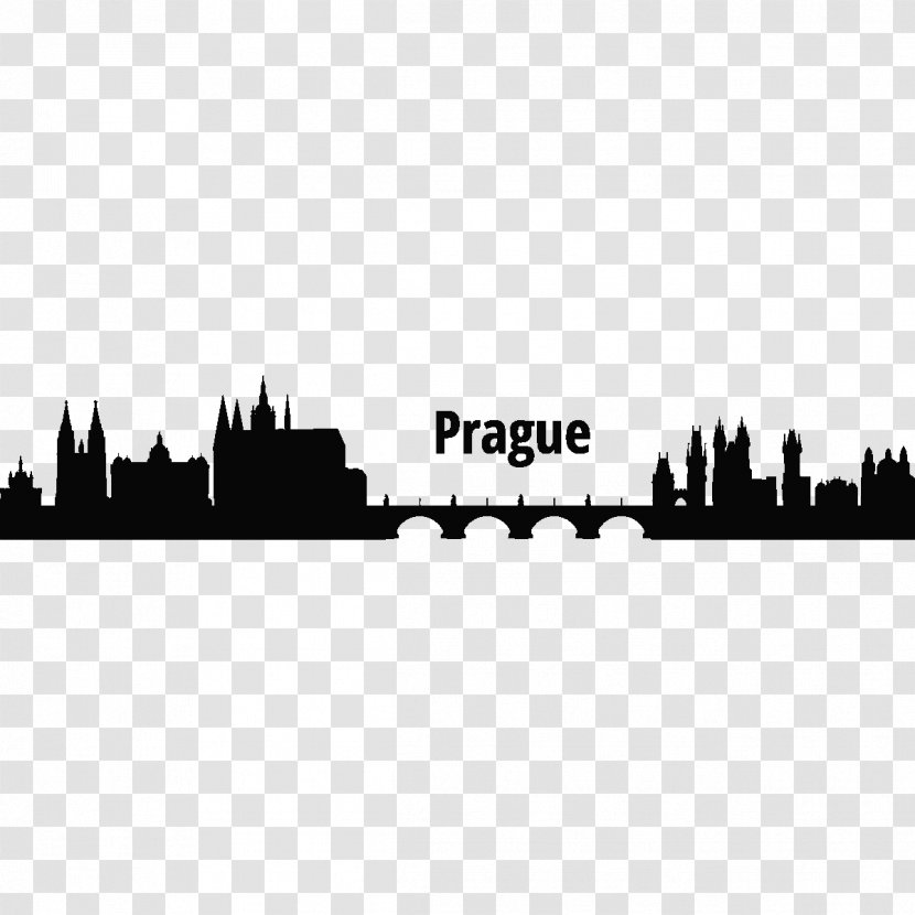 Prague Wall Decal Skyline - Poster - City Landmarks Transparent PNG