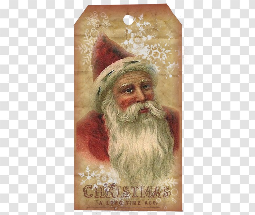 Santa Claus Christmas Ornament Painting Card Vintage - Post Cards - VINTAGE Transparent PNG