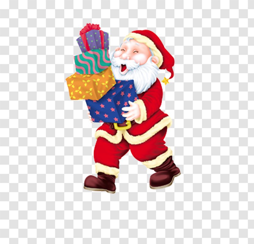 Santa Claus Gift Christmas - Holiday Transparent PNG